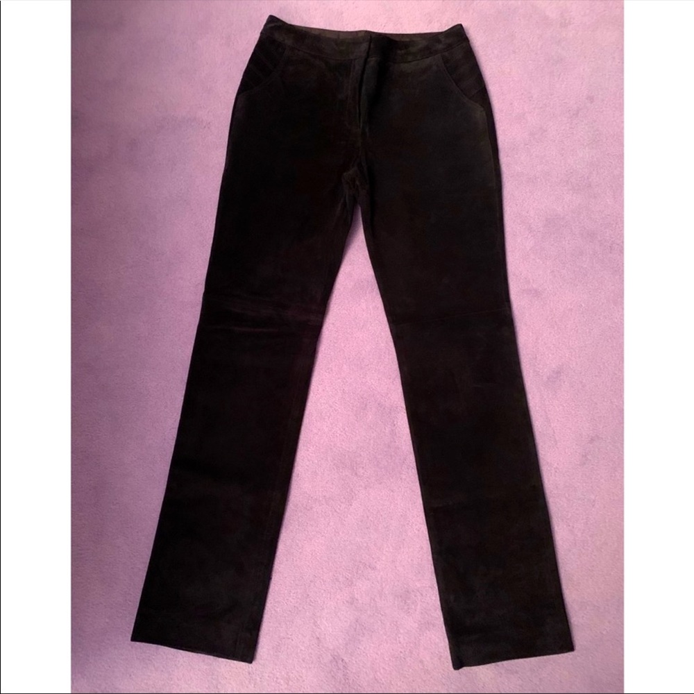 Etcetera 100% suede black bootcut pants